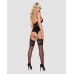 Obsessive 810-COR-1 corset & thong black L/XL