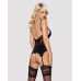 Obsessive 810-COR-1 corset & thong black L/XL