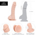 Вигнутий фалоімітатор на присосці ADDICTION - BRAD 7,5″ Dildo With Balls, Beige