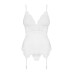 Obsessive 810-COR-2 corset & thong white S/M