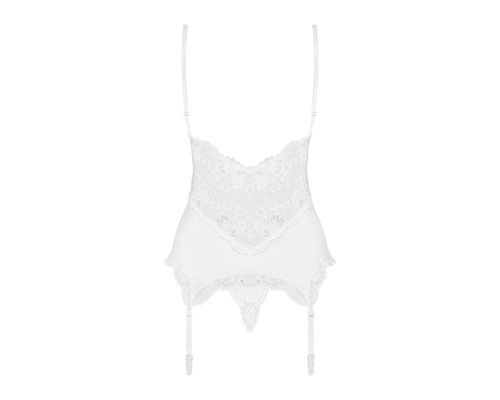 Obsessive 810-COR-2 corset & thong white S/M