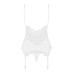Obsessive 810-COR-2 corset & thong white S/M
