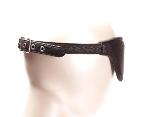 Маска на очі Pornhub Faux Leather Mask екошкіра, чорна, дуже комфортна
