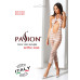 Сетчатый бодистокинг с открытым животом Passion BS081 white