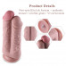 Подвійний дилдо для секс-машин Hismith 8.5” Two Cocks One Hole Silicone Dildo