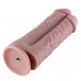 Подвійний дилдо для секс-машин Hismith 8.5” Two Cocks One Hole Silicone Dildo