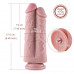 Подвійний дилдо для секс-машин Hismith 8.5” Two Cocks One Hole Silicone Dildo