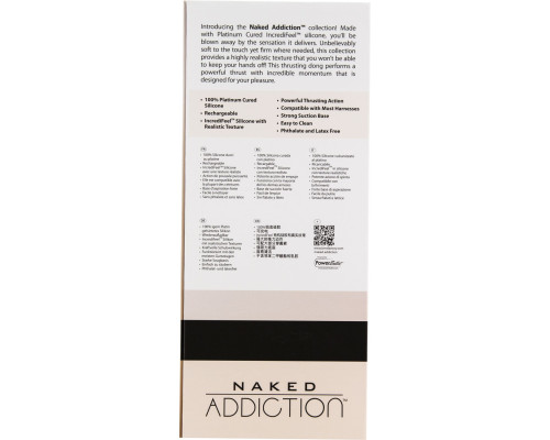 Фалоімітатор з пульсацією Naked ADDICTION Dominic 9″, пульт ДК, діаметр 4,2 см