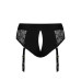 Кружевные трусы для страпона с подвязками для чулок Strap-On-Me DIVA HARNESS - L