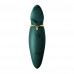 Вібратор 2в1 з язичком Zalo — Hero Jewel Green, кристал Swarovski