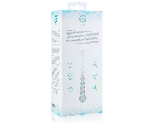 Скляний ділдо у вигляді намистин Gildo Glass Dildo No. 20