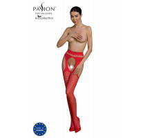 Еротичні колготки-бодістокінг Passion ECO S002 red