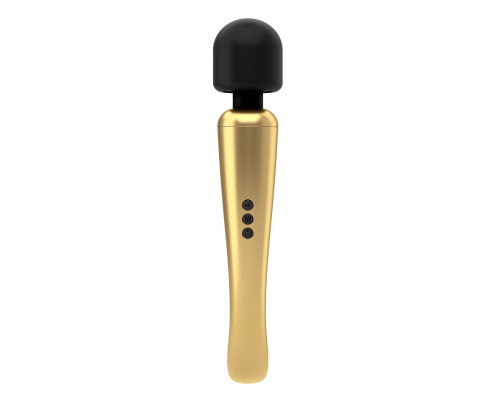 Мощный вибромассажер Dorcel MEGAWAND Gold водонепроницаемый, перезаряжаемый, 160 режимов