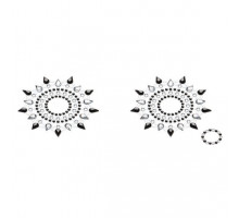 Пестіс з кристалів Petits Joujoux Gloria set of 2 - Black/Silver, прикраса на груди