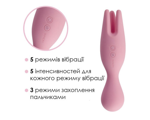 Подвійний вібратор для чутливих зон Svakom Nymph Pale Pink