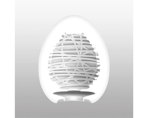 Мастурбатор-яйце Tenga Egg Silky II з рельєфом у вигляді павутини