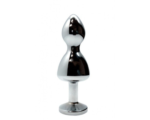 Анальна пробка Wooomy Lollypop Double Ball Metal Plug Blue M