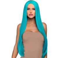 Leg Avenue Long straight center part wig turquoise