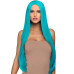 Leg Avenue Long straight center part wig turquoise