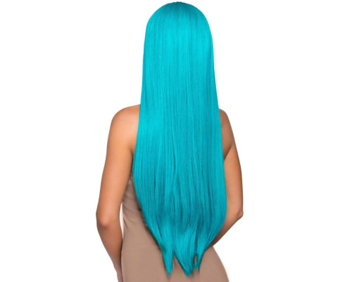 Leg Avenue Long straight center part wig turquoise