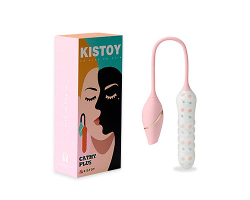 Вибратор с вакуумным стимулятором KISTOY Cathy Plus