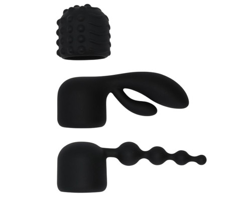 Вібромасажер Wand з трьома насадками Pornhub Spell Wand Set, потужний