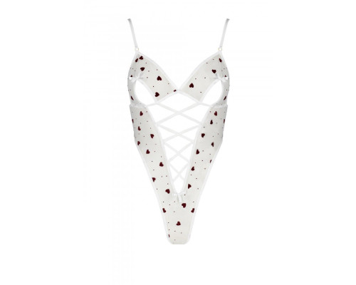 Еротичний боді з малюнком LOVELIA BODY white XXL/XXXL - Passion