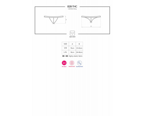 Obsessive 828-THC-1 crotchless thong S/M