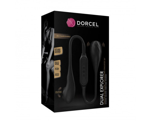 Вібратор на гнучкому зчепленні зі стимуляцією пальчиком Dorcel DUAL EXPLORER