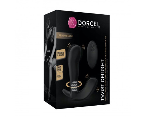 Універсальний вібратор з масажем перлами Dorcel TWIST DELIGHT