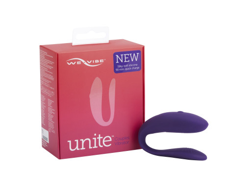 Недорогий вібратор для пар We-Vibe Unite 2 Purple, однокнопковий пульт ДК