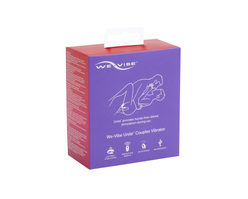 Недорогий вібратор для пар We-Vibe Unite 2 Purple, однокнопковий пульт ДК