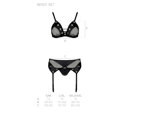 NESSY SET black XXL/XXXL - Passion