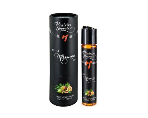 Масажна олія Plaisirs Secrets Exotic Fruits (59мл) з афродизіаками їстівна, подарункова упаковка