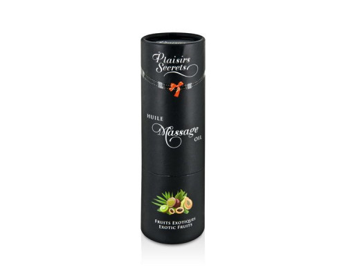 Масажна олія Plaisirs Secrets Exotic Fruits (59мл) з афродизіаками їстівна, подарункова упаковка