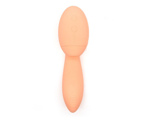Вакуумний вібратор Kistoy Tina Mini Orange, вагінально-кліторальний