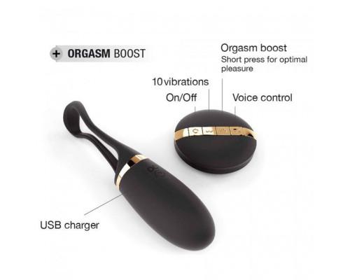 Віброяйце Dorcel Secret Delight Gold з пультом ДК, з турборежимом та голосовим управлінням