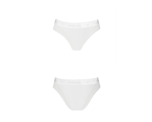 Трусики з прозорою вставкою Passion PS002 PANTIES white, size S