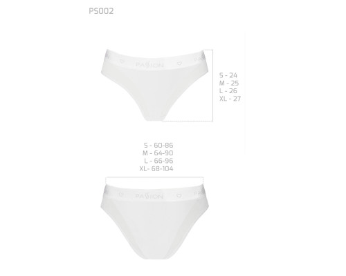 Трусики з прозорою вставкою Passion PS002 PANTIES white, size S