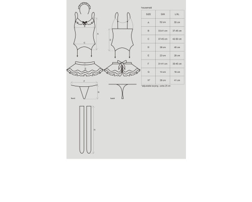 Obsessive Housemaid 5 pcs costume L/XL