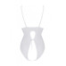 Боді з ажурним декором та відкритим кроком Ursula Body white S/M — Passion