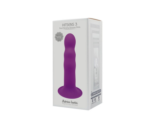 Дилдо з присоскою Adrien Lastic Hitsens 3 Purple, відмінно для страпона, діаметр 4,1 см, довжина 18,2см