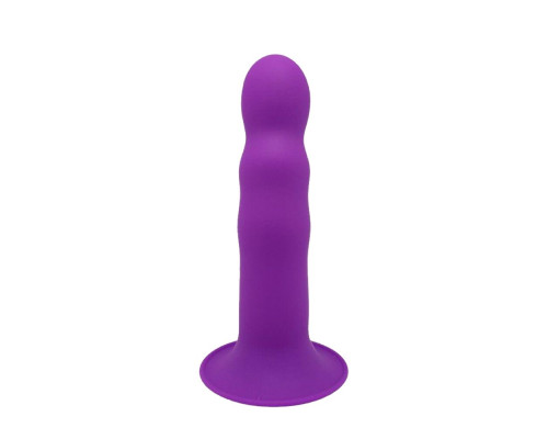 Дилдо з присоскою Adrien Lastic Hitsens 3 Purple, відмінно для страпона, діаметр 4,1 см, довжина 18,2см