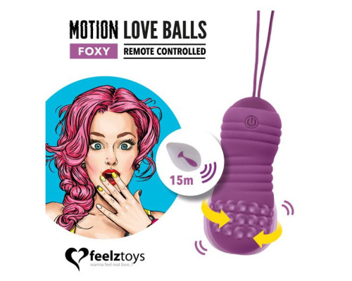 Вагінальні кульки з перлинним масажем FeelzToys Motion Love Balls Foxy