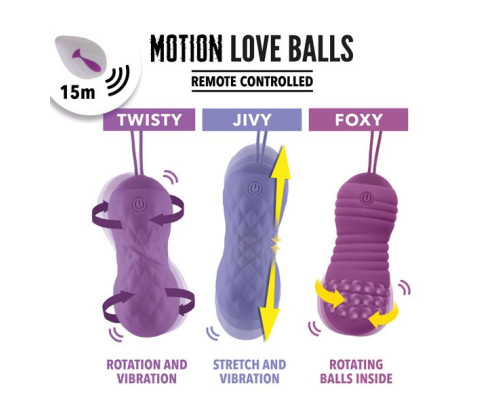 Вагінальні кульки з перлинним масажем FeelzToys Motion Love Balls Foxy