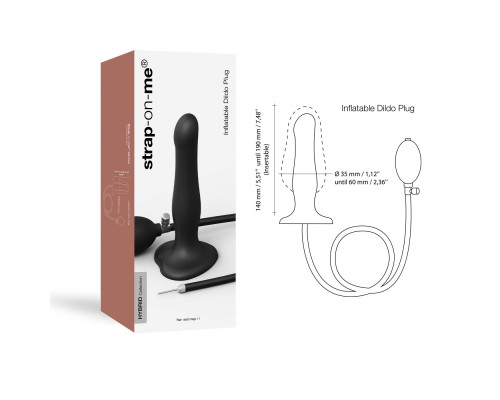 Strap-On-Me INFLATABLE DILDO PLUG - NOIR