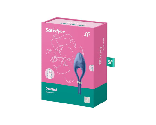Ерекційне віброкільце лассо Satisfyer Duelist Blue, 10 режимів, потужний мотор