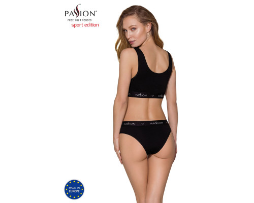 Трусики-сліпи з бавовни та еластаном Passion PS004 PANTIES black, size S