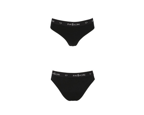 Трусики-сліпи з бавовни та еластаном Passion PS004 PANTIES black, size S