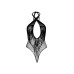 Leg Avenue Lace and net halter teddy Black O/S